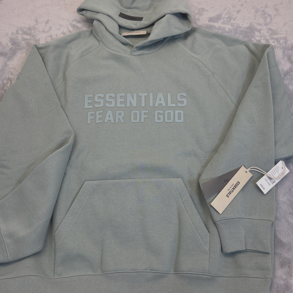 Fear of God Essentials Hoodie – Sycamore Green, Unisex Large, NWT Bag SS23 Drop - Picture 1 of 9
